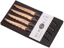 (D) Laguiole French Hand Made New Age 4 PC Steak Knife Set 2 PACK (Copper)