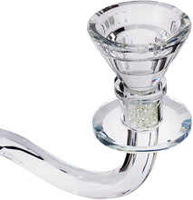 (D) Judaica Crystal Clear Candelabra Middle Stem 2 Ball (5 Arm 38cm H)
