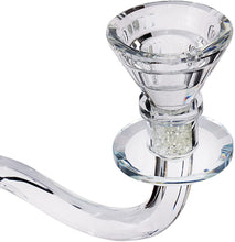 (D) Judaica Crystal Clear Candelabra Middle Stem 2 Ball (7 Arm 38cm H)