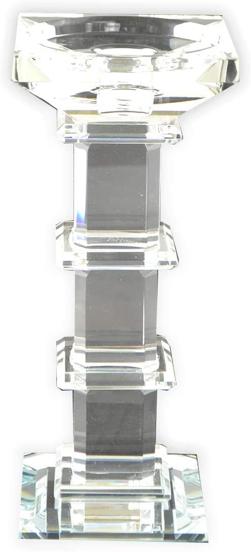 (D) Crystal Candle Holder for Candlesticks Table Centerpiece Decor (8.5'')