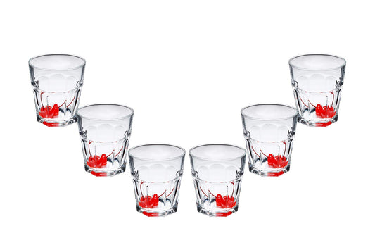 Lisboa Rocks, Stemless Juice Glasses 11.5 Oz, Modern Clear Party Glassware Set of (6)