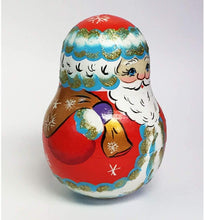 (D) Russian Souvenirs Rolly Polly Doll with Sound Nevalyashka Santa Claus Man