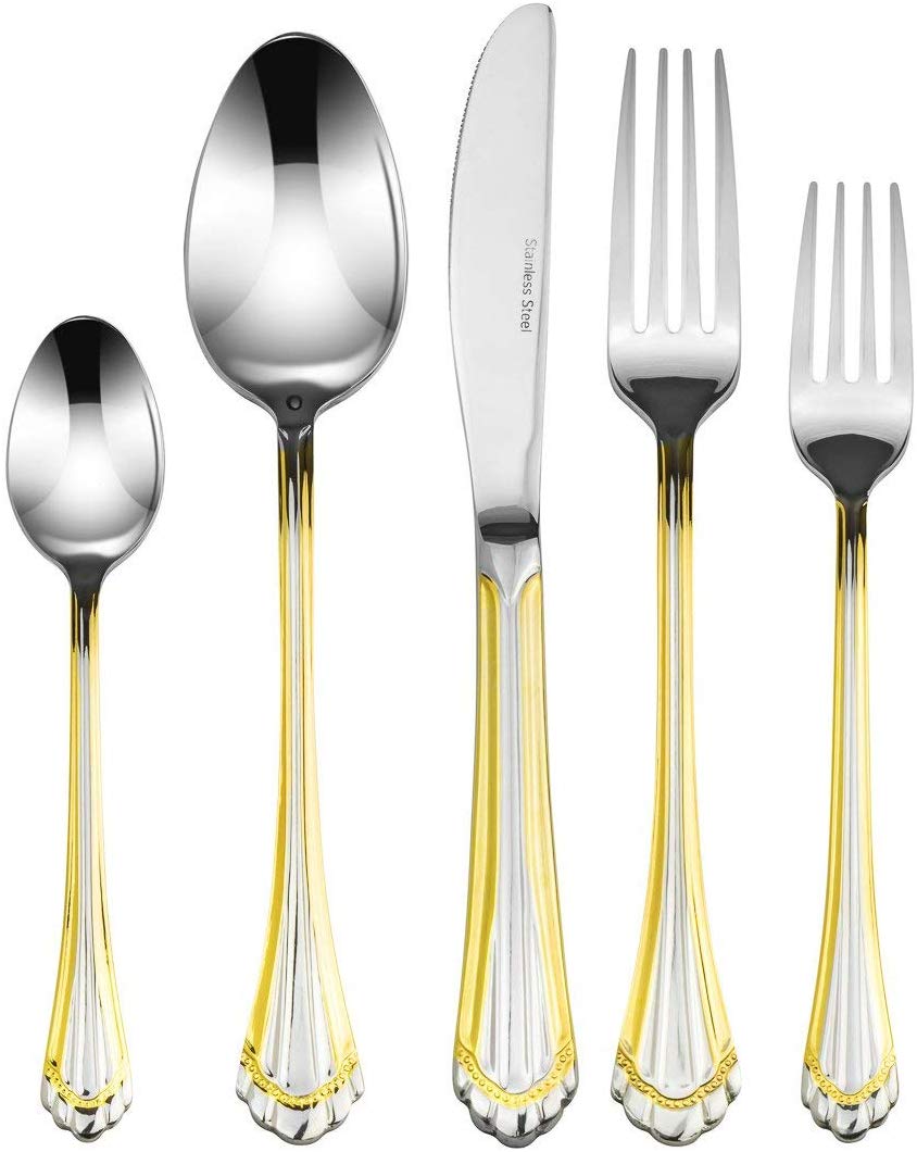 Italian Collection 'Shell' 20pc Premium Surgical Stainless Silverware Flatware