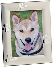 (D) Metal Best Friend 5 x 7 Picture Frame 'Paw', Silver Cadre Photo Frames