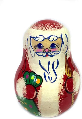 (D) Russian Souvenirs Roly Poly Doll with Sound Nevalyashka Old Santa Claus