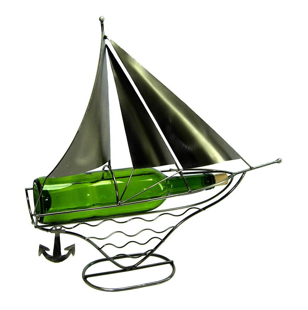 (D) Wine Bottle Holder, Sailboat, Bar Counter Decoration