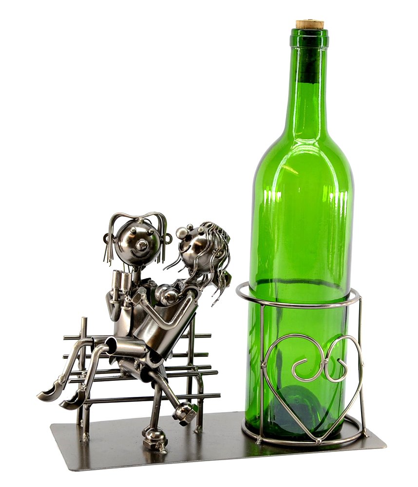 (D) Wine Bottle Holder, Lovers on Bench, Bar Counter Decoration
