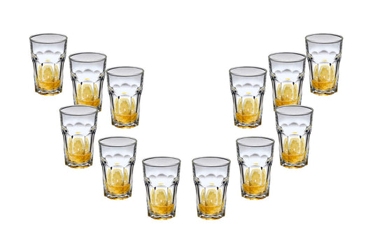 Lisboa Beverage, Stemless Cocktail Glasses 9.75 Oz, Party Glassware Set of (12)