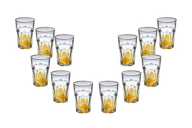 Lisboa Beverage, Stemless Cocktail Glasses 9.75 Oz, Party Glassware Set of (12)