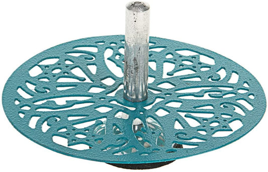 (D) Judaica Star of David Dreidel Metal Holiday Party Decor (Light Blue)