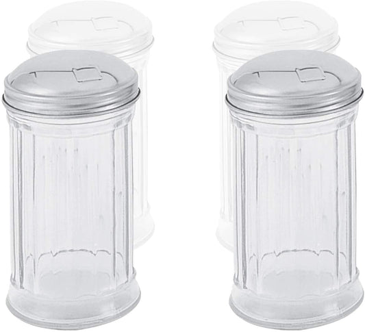 Sugar or Cheese Glass Dispenser with Flip Cap 12 Oz, Modern Style Kitchen Utensil (12 Pc)