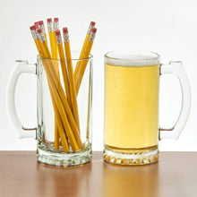 (D) Pint Beer Glasses, Glass Beer Mugs with Handle 16 Oz Beer Glasses