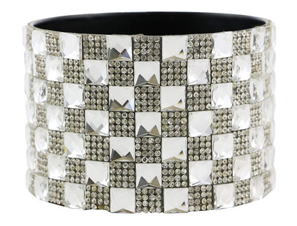 (D) Decorated Wine Coaster, Checkered Crystal Blocks, Wine Bottle Holder