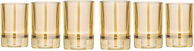 Shot Glasses 'Honey' Set of 6, Vodka Glasses Modern Gold Glassware Set 1.5 Oz