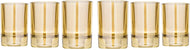 Shot Glasses 'Honey' Set of 6, Vodka Glasses Modern Gold Glassware Set 1.5 Oz