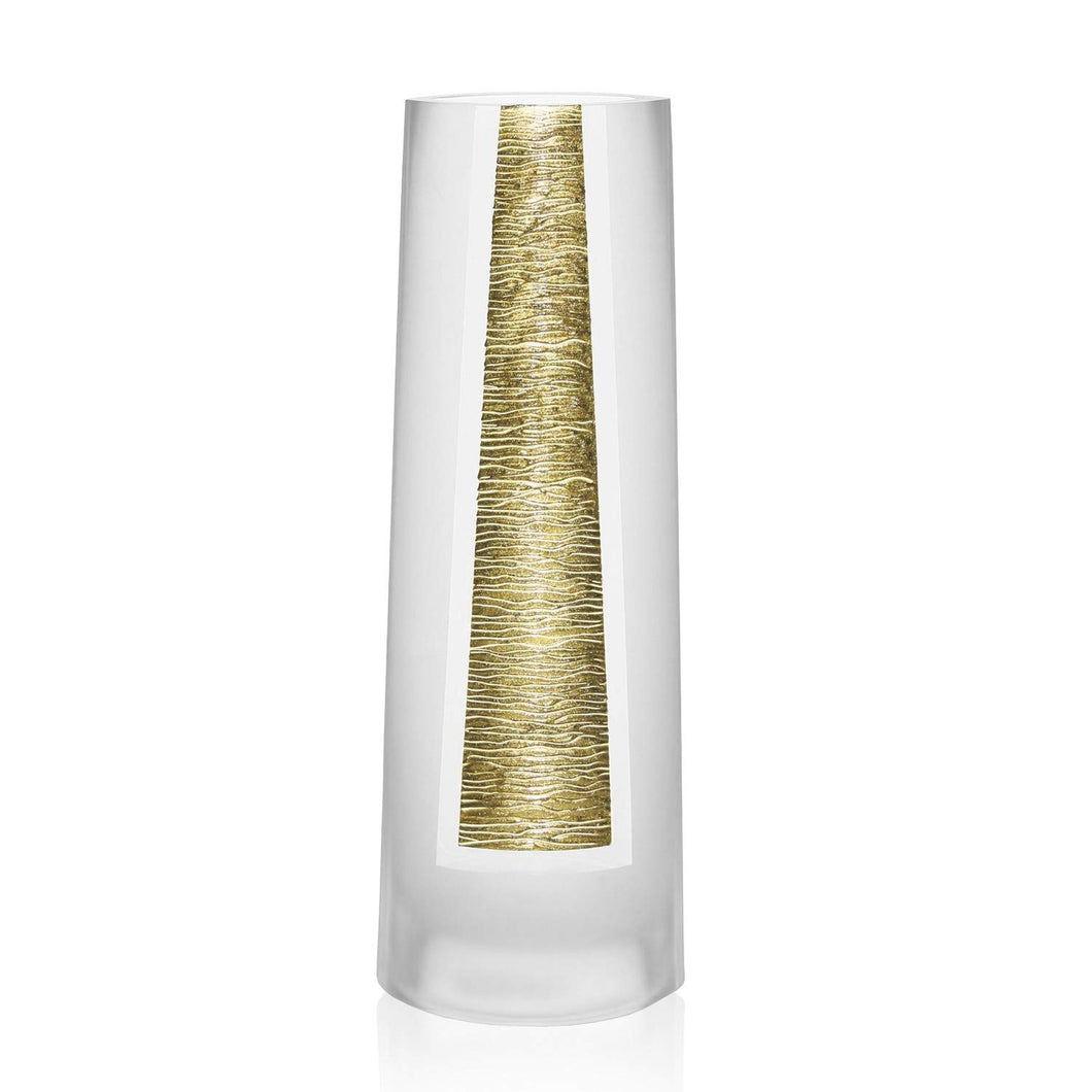 (D) Handcrafted 'Gold Standard' Flower Vase 10.5