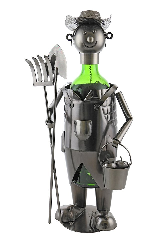 (D) Wine Bottle Holder, Farmer, Bar Counter Decoration
