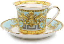 Royalty Porcelain 16-pc Dinner Set, Greek Vase, Gray and Blue Bone China Porcelain
