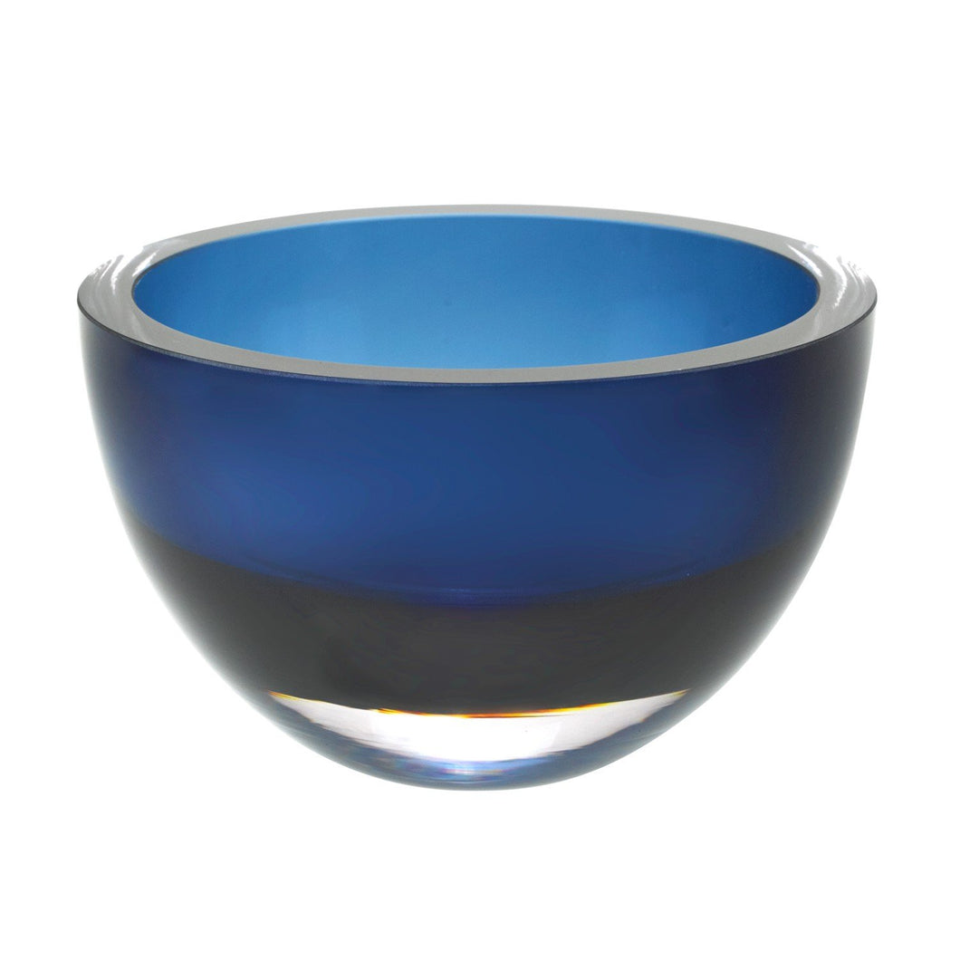 (D) Centerpiece 'Penelope' Midnight-Color  Fruit Bowl, Lead Free Crystal Glass