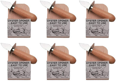 (D) Oyster Shucker French Vintage Oyster Opener Knife (6 PC)