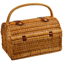 (D) Susy Picnic Basket for 2 Backpack Bag for Outdoor (Brown)