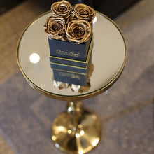 (D) Luxury Long Lasting Roses in a White Box, Preserved Flowers 4'' (Gold)