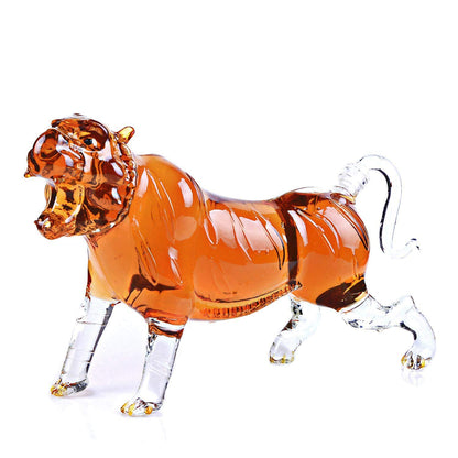 Animal Decanters, Large 35-Oz Glass Figurine, Mouthblown Carafe