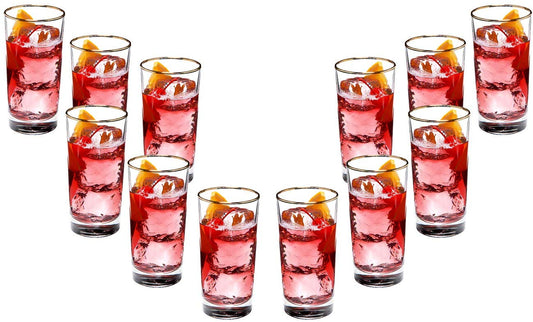 Prestige Hiball Stemless Juice Glasses 10 Oz, Crystal Clear Glassware Set of (12)