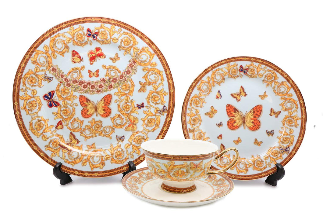 Versace Gold Butterfly Garden Dinnerware Set