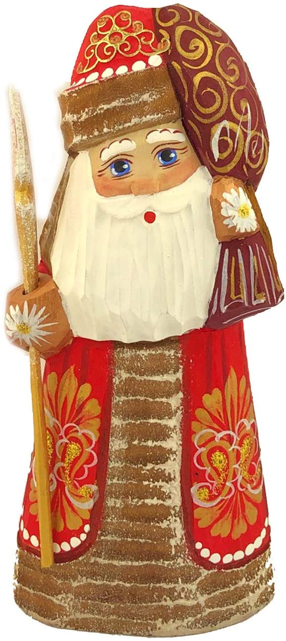 (D) Russian Souvenirs Hand Carved Father Frost (6 1/2 Inch)