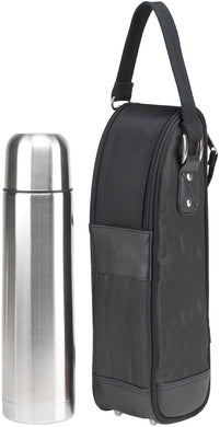 (D) Black Coffee Flask and Carrier, Picnic Backpack Bag for Outdoor