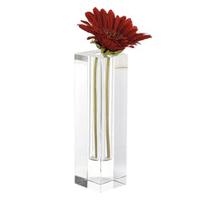(D) Handcrafted 'Donovan' Decorative Glass Centerpiece Bud Flower Vase 7.25"H