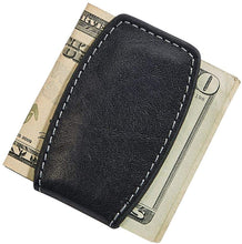(D) Leather Magnetic Money Clip for Men, Small Men Gifts for Him