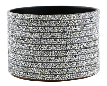 (D) Decorated Wine Coaster, Crystal Strips, Wine Bottle Holder