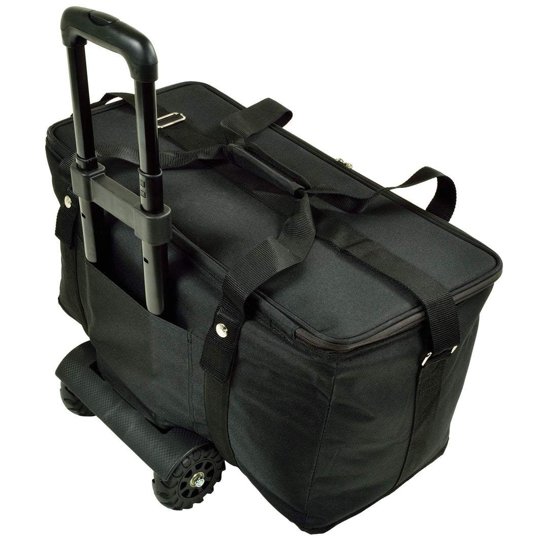 (D) Leakproof 24 Hour Cooler On Wheels, Picnic Backpack Bag (Black)