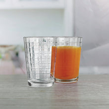 (D) Clear Drinking Modern Glasses Set of 4 For Water, Juice, Cocktails 7 Oz