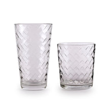 (D) Drinking Water Glasses Set Of 12 Clear Glasses Hi-Ball, DOF For Kitchen