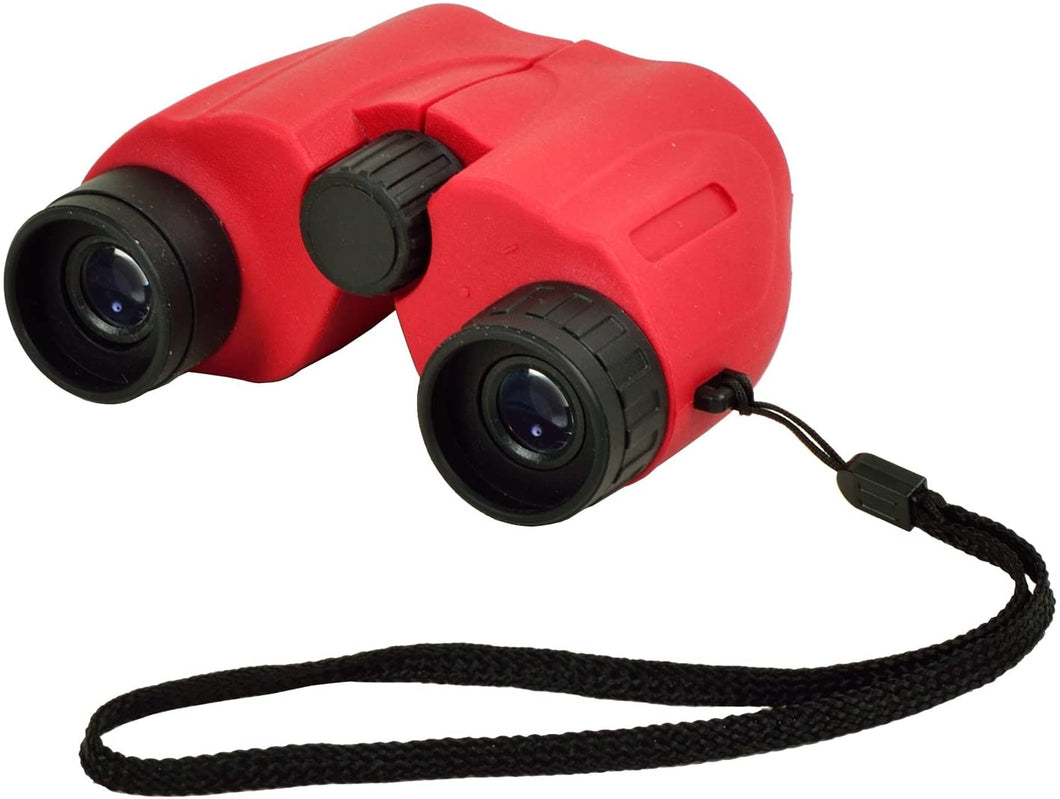 (D) Compact Binoculars with Carry Case, Outdoor Watching, Gift for Men (Red)