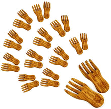 (D) Salad Tongs, Wooden Salad Hands for Cooking Laguiole, Berard (12 PC)