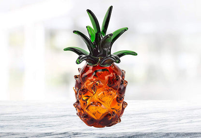 (D) Handcrafted Murano Art Glass Pineapple Centerpiece Figurine 8" H