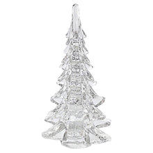 (D) Handcrafted Crystal Glass Christmas Tree Figure 10" H, Centerpiece Sculpture