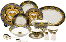 Royalty Porcelain 43-pc Dinner Set, Greek Vase, Blue and Black Bone China Porcelain