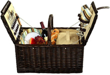 (D) Surrey Picnic Basket for 2, Backpack Bag for Outdoor (Green)