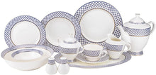Royalty Porcelain Cobalt Blue Dinner Set 57 pc Bone China Porcelain