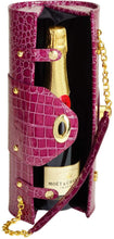 (D) Wine Bottle Carrier and Purse, Wine Holder, 30th Birthday Gifts (Purple)