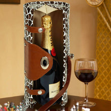 (D) Wine Bottle Carrier and Purse, Wine Holder, 30th Birthday Gifts (Giraffe)