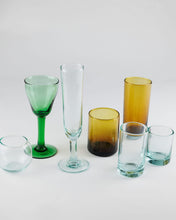 (D) Vintage Shot Tumbler Glasses Amber, Brown Glass Set of 12, Farmhouse Decor