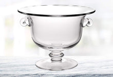 (D) Handcrafted 'Champion' Crystal Centerpiece Serving Trophy Bowl 12.5"D