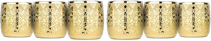 Gold Tumblers Rock Glassware ' Liberty' Set 6-pc, Water Glasses