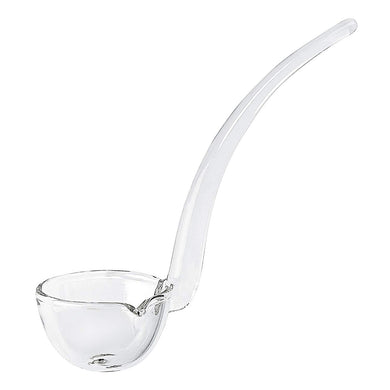 (D) Handcrafted Lead Free Crystal Glass Punch, Soup, Gravy Ladle 6.5